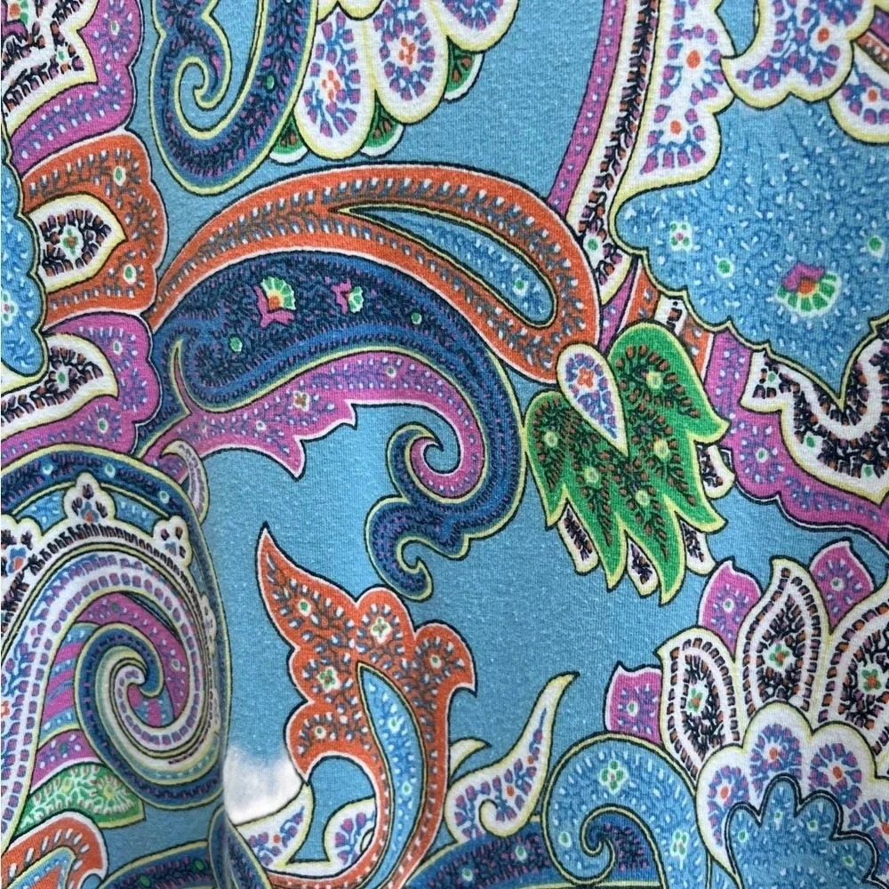 Lauren Ralph lauren blue paisley pattern sleeveless midi dress Size‎ Large - Picture 5 of 7